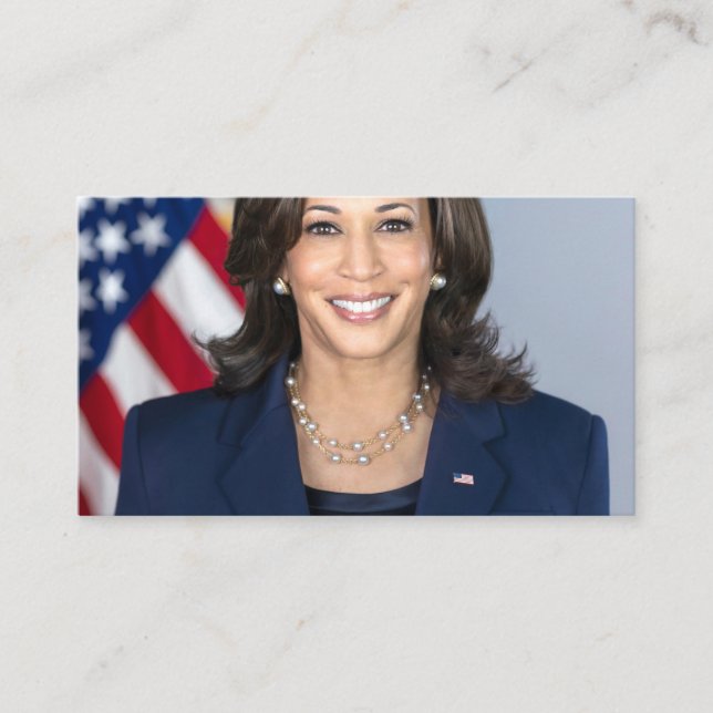Tarjeta De Visita Retrato oficial de Kamala Harris (Anverso)