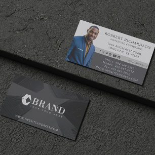 Tarjeta De Visita Retrato y logotipo de fotografía profesional moder