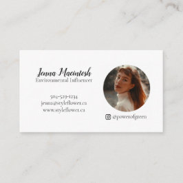 Tarjeta De Visita Retrato y logotipo profesional simple