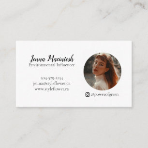 Tarjeta De Visita Retrato y logotipo profesional simple