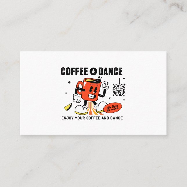 Tarjeta De Visita Retro-1 Personalizado de café (Anverso)