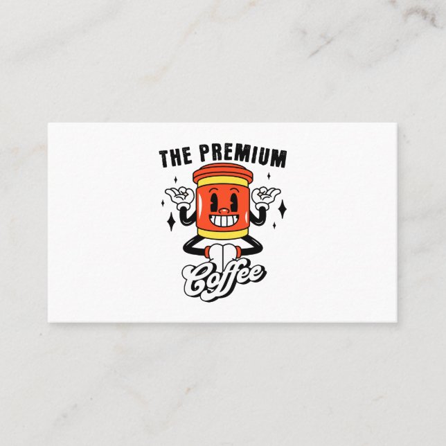 Tarjeta De Visita Retro-2 Personalizado del café (Anverso)