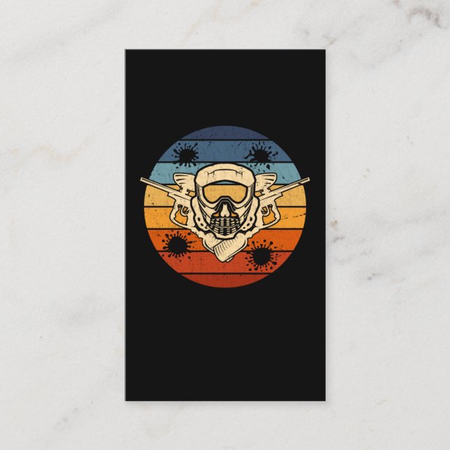 Tarjeta De Visita Retro Airsoft Match Paintball (Anverso)