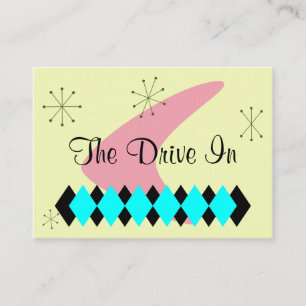 Tarjeta De Visita Retro Argyle Mid Century Modern