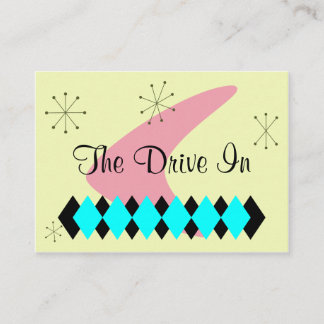 Tarjeta De Visita Retro Argyle Mid Century Modern