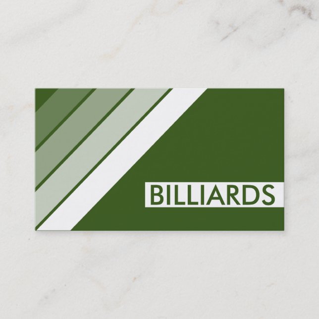 Tarjeta De Visita retro BILLIARDS (Anverso)