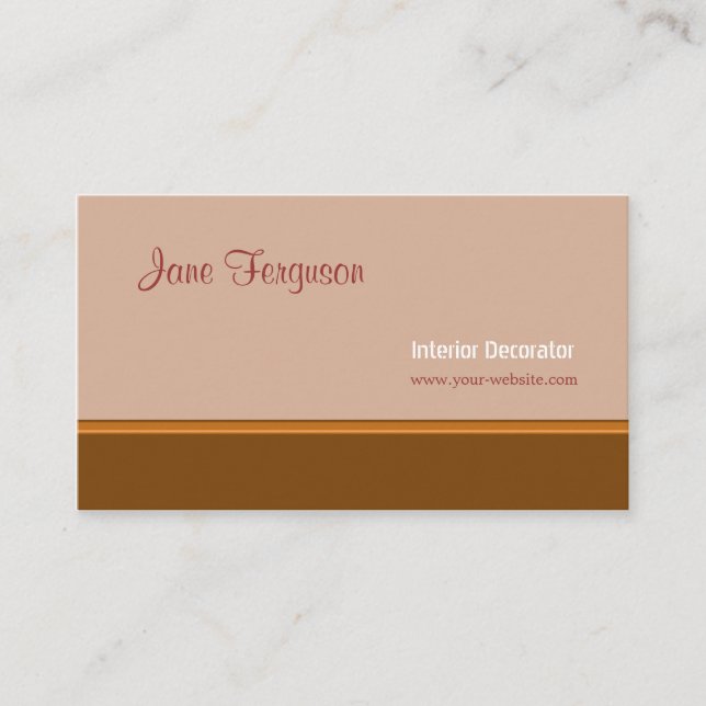 Tarjeta De Visita Retro Brown (Anverso)