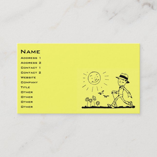 Tarjeta De Visita Retro Businessman (Anverso)