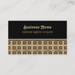 Tarjeta de visita Retro Charm Squares, Oro