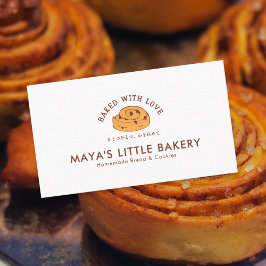 Tarjeta De Visita Retro Cinnamon Roll Logo Bakery Pastry Chef