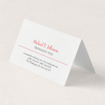 Retro Clásico Elegante Plata Simple Blanco Rojo