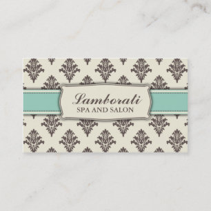 Tarjeta De Visita Retro con clase moderno elegante del estampado de