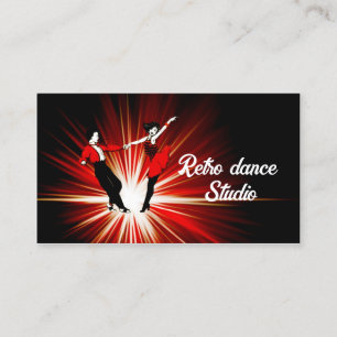 Tarjeta De Visita Retro Dance Studio Disco Style