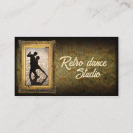 Tarjeta De Visita Retro Dance Studio Jazz y Tap Dance Clases