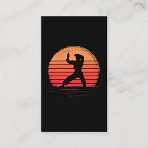 Tarjeta De Visita Retro de artes marciales de Karate vintage