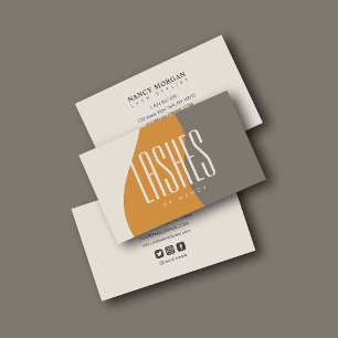 Tarjeta De Visita Retro de tonos de tierra estilista