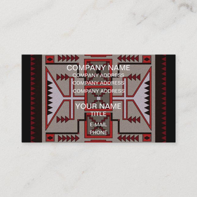 Tarjeta De Visita Retro del Suroeste (Anverso)