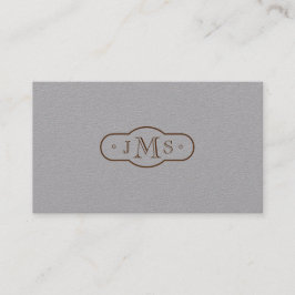 Tarjeta De Visita Retro elegante con monograma de la fuente de