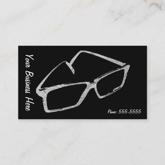 Tarjeta de visita Retro Eyeglasses (Anverso)