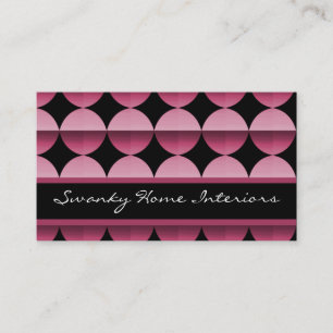 Tarjeta de visita Retro Flair, Fuchsia