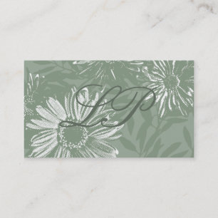 Tarjeta de visita Retro Flowers