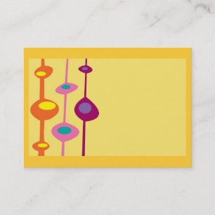Tarjeta De Visita retro forma los colores de los cítricos de los dul
