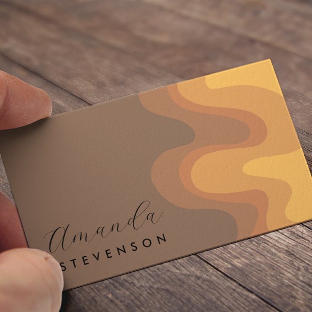 Tarjeta De Visita Retro Groove Líquido Resumen VI (Subido por el creador)