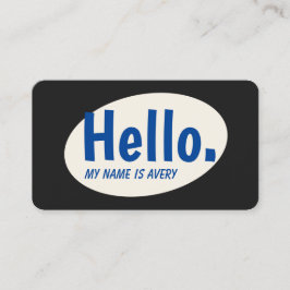 Tarjeta de visita Retro Hello para redes sociales