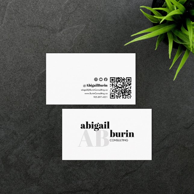 Tarjeta De Visita Retro IG Facebook Youtube | Código QR de medios so (Subido por el creador)
