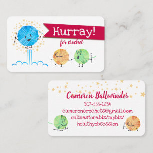 Tarjeta De Visita Retro lindo saltando garrapatas hilados ganchos de