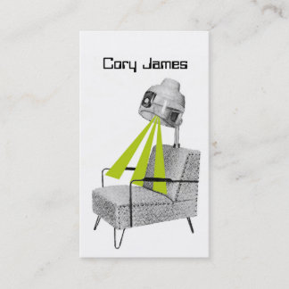 Tarjeta De Visita Retro Mod Vintage Dryer Hairstylist Business Card
