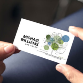 Tarjeta De Visita Retro Moderno Coach de vida de árbol Minimalista a