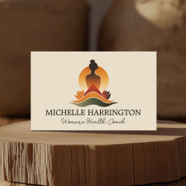 Tarjeta De Visita Retro Moderno Meditativo Grace Life Coach, Holísti