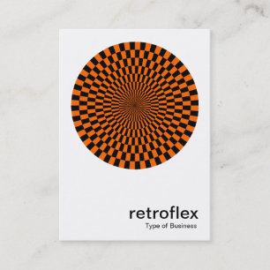 Tarjeta De Visita Retro Op Art - Naranja y negro