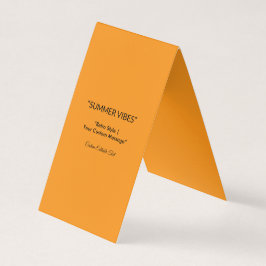 Tarjeta De Visita Retro Orange Texture – Summer Vibes Art