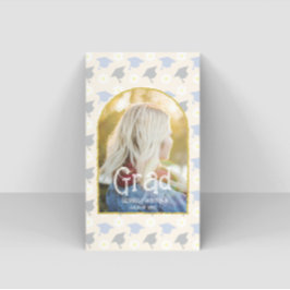 Tarjeta De Visita Retro Peach Graduation Name Card