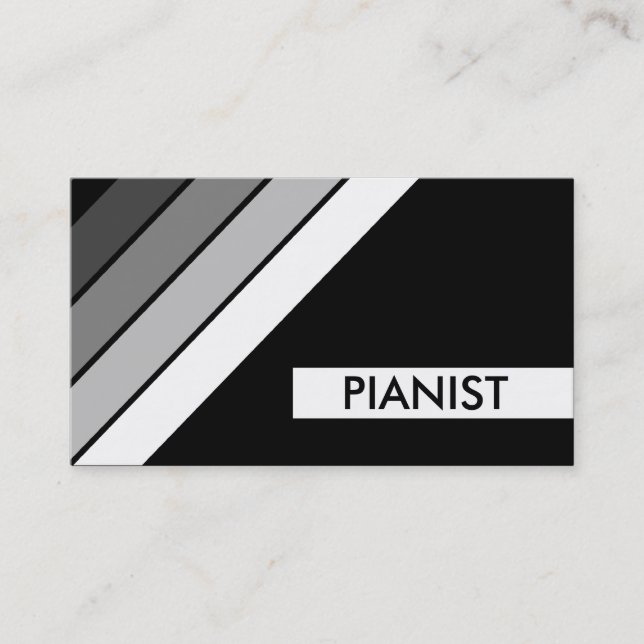 Tarjeta De Visita retro PIANIST (Anverso)