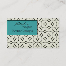 Tarjeta de visita Retro Radiance, Turquesa