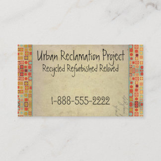 Tarjeta De Visita Retro reciclada vintage