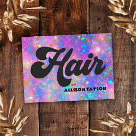 Tarjeta De Visita Retro Resumen Óptico Óptico Óptico Gemstone Hairst