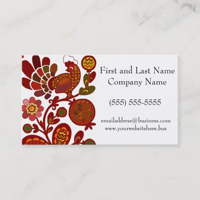 Tarjeta De Visita Retro Rooster 60s Estilo Mod Naranja e impresión r (Anverso)