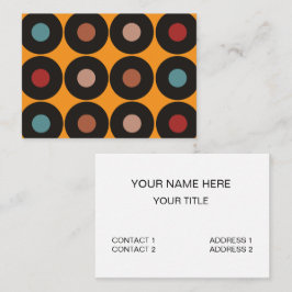 Tarjeta De Visita Rétro Vintage Vinyl Record Dj Deejay Músico