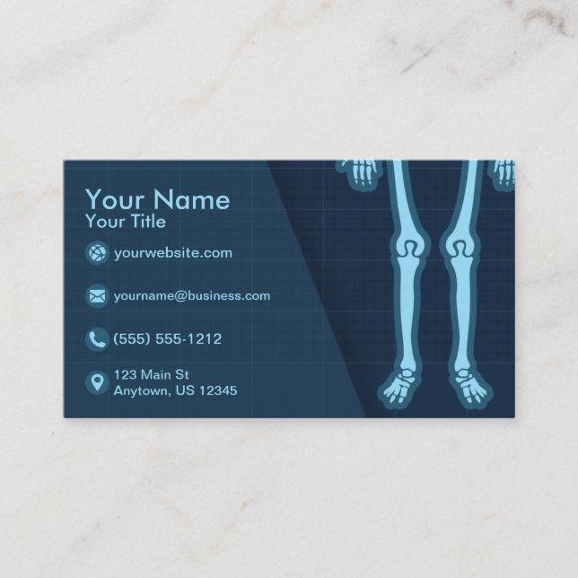 Tarjeta De Visita Reumatólogo ortopédico del técnico de la (Anverso)