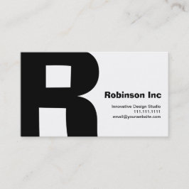 Tarjeta De Visita Reversible retro grande del R-Monograma del diseño