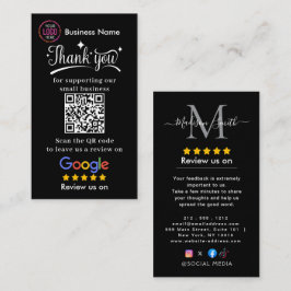 Tarjeta De Visita Revisar código QR de Google Review Calificaciones 