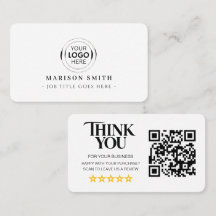 Revisión de código QR de reseñas de negocios