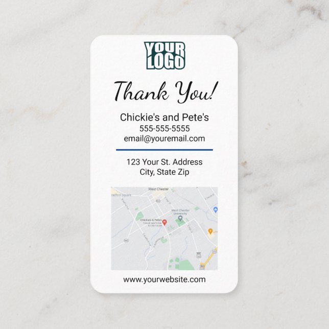 Tarjeta De Visita Revisión de Google con plantilla de enlace de códi (Reverso)