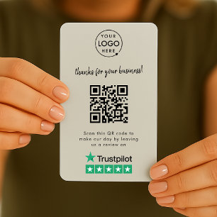 Tarjeta De Visita Revisiones de Trustpilot   Business Review Us Gray