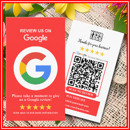 Tarjeta De Visita Revistas de Google | Business Review Uu Red QR Cod