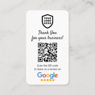Tarjeta De Visita Revistas de Google   Business Review Uu White QR C